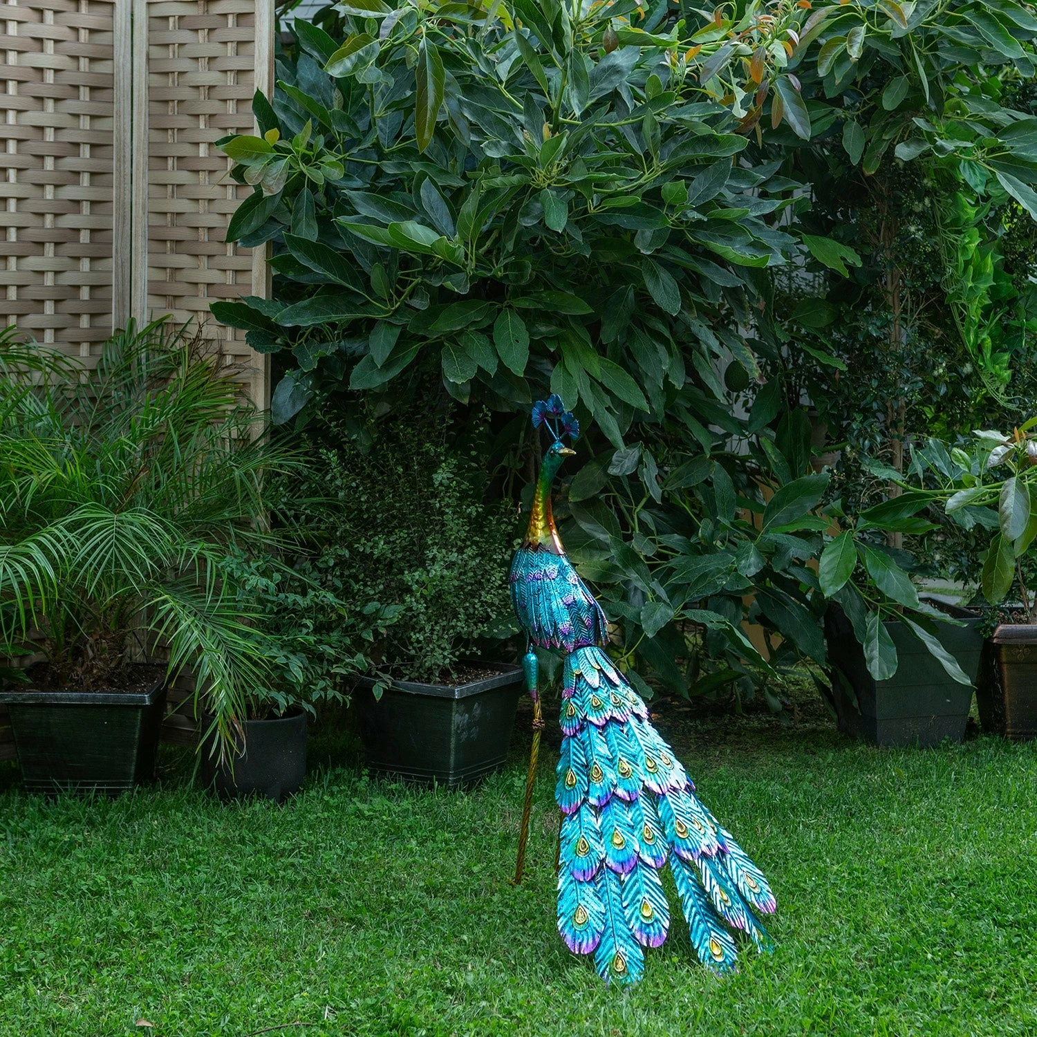 Flash Sale ๐ Alpine Corporation 37" Tall Indoor/Outdoor Metallic Peacock Standing Yard Statue Decoration, Multicolor ๐ 3 Flash Sale ๐ Alpine Corporation 37" Tall Indoor/Outdoor Metallic Peacock Standing Yard Statue Decoration, Multicolor ๐