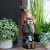 Cheap 😍 Alpine Corporation 19" Tall Outdoor Solar Powered Animal Friends Statue With LED Lights, Multicolor 👏 -Alpine Corporation Sales Alpine Corporation Nature Pals Solar Statue with Solar LED Lights