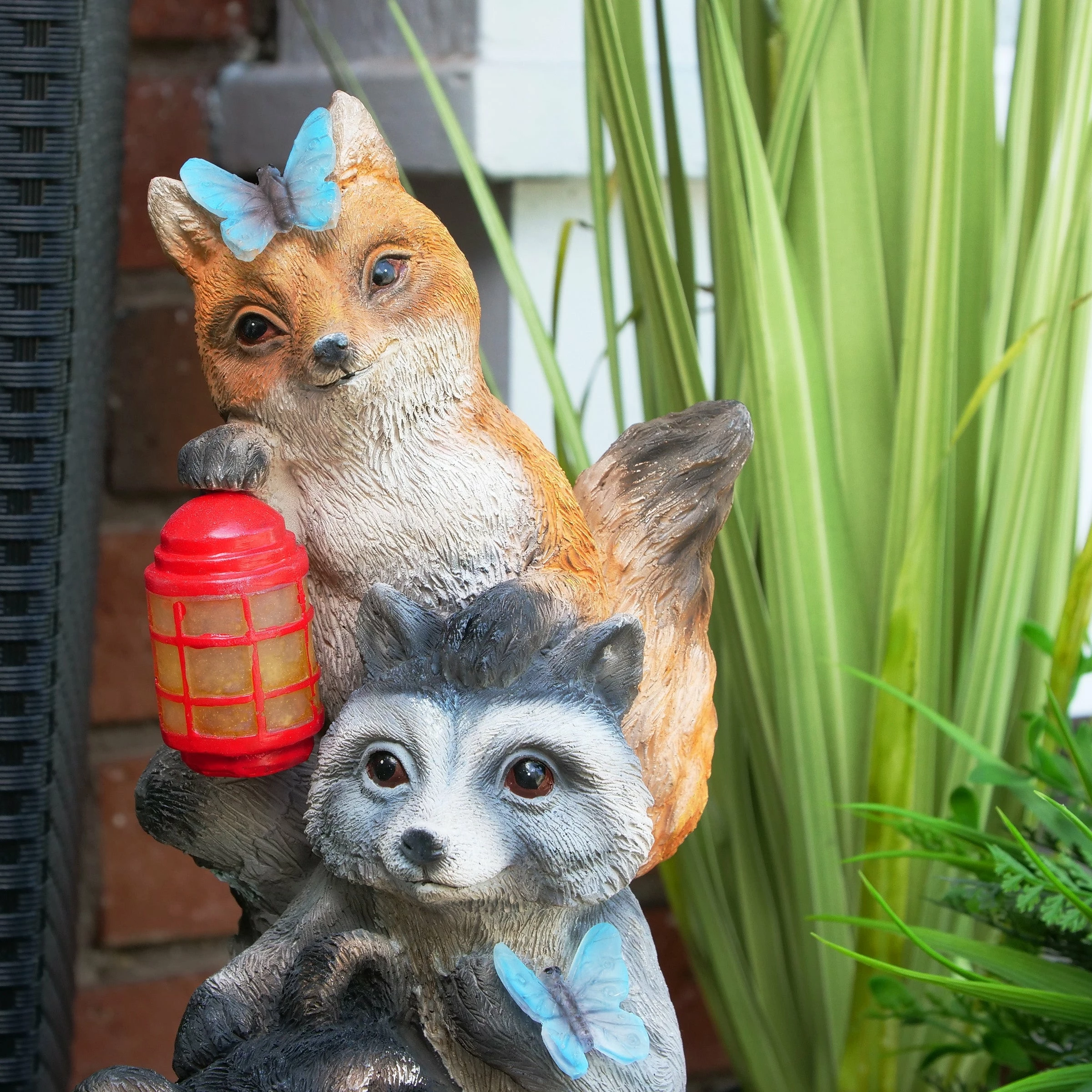 Cheap π Alpine Corporation 19" Tall Outdoor Solar Powered Animal Friends Statue With LED Lights, Multicolor π - Image 9