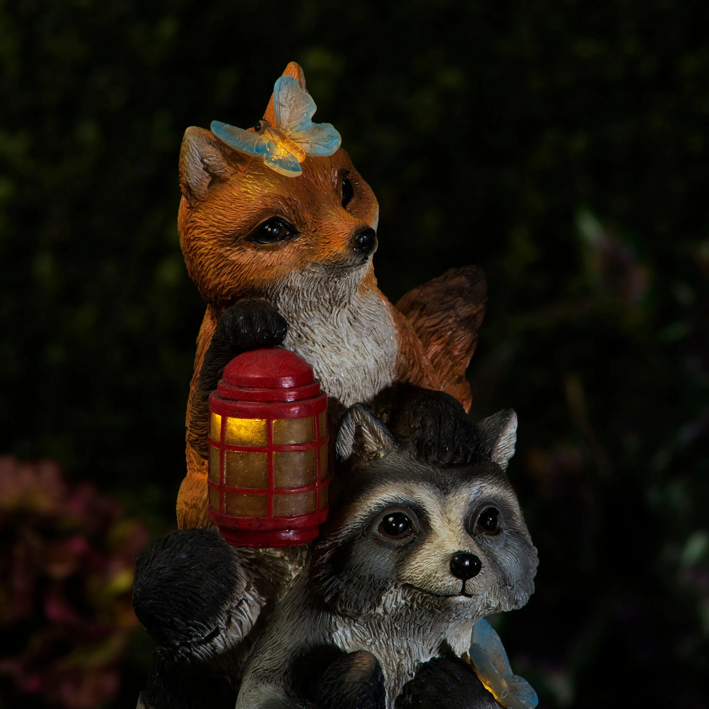 Cheap π Alpine Corporation 19" Tall Outdoor Solar Powered Animal Friends Statue With LED Lights, Multicolor π - Image 15