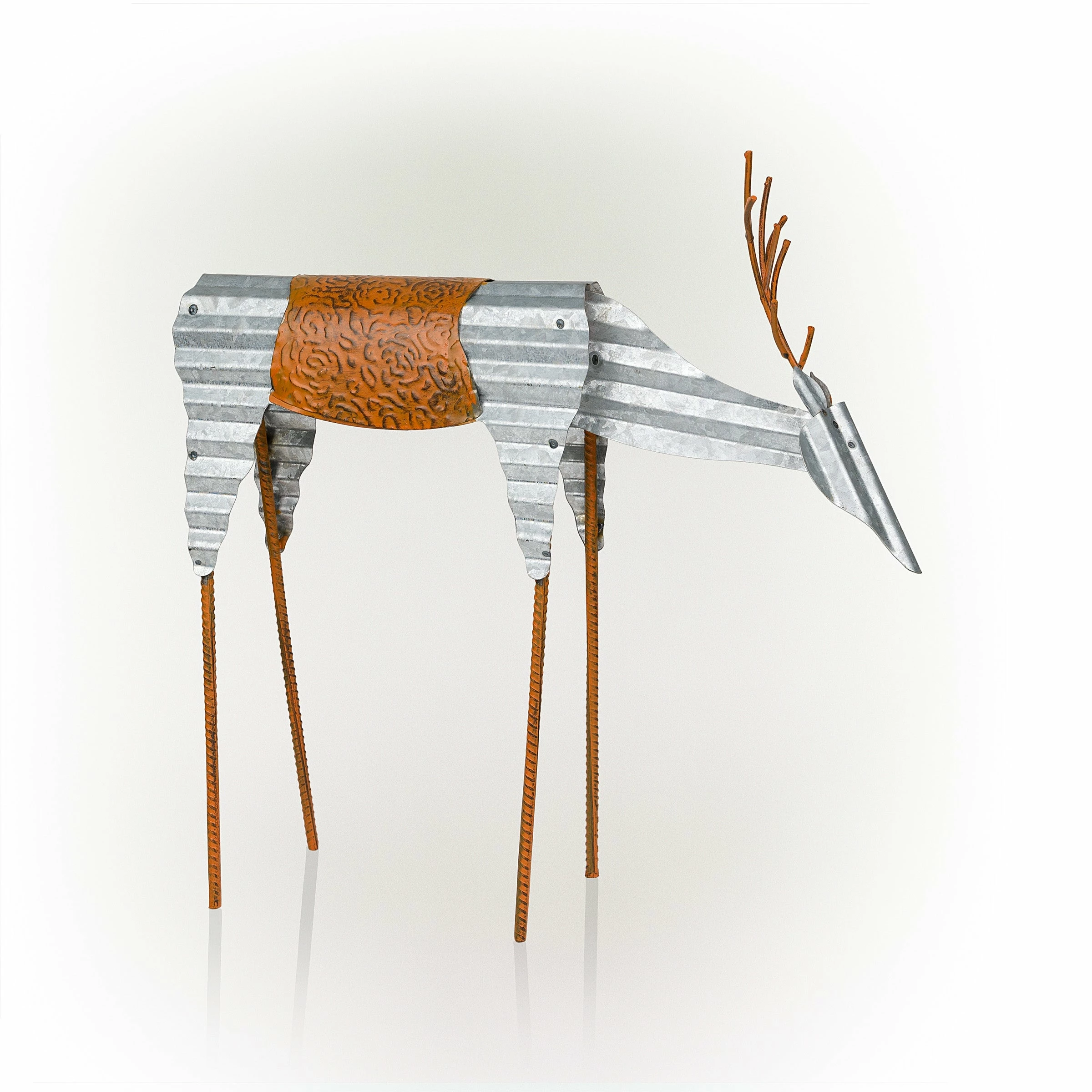 Wholesale π₯ Alpine Corporation Outdoor Metal Rustic Reindeer Lawn π Christmas Holiday Decoration - Silver βοΈ - Image 8