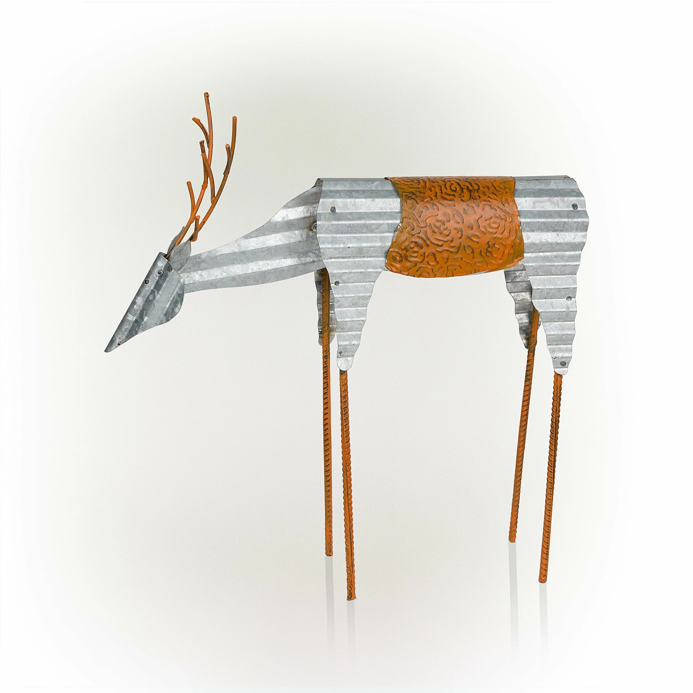 Wholesale π₯ Alpine Corporation Outdoor Metal Rustic Reindeer Lawn π Christmas Holiday Decoration - Silver βοΈ - Image 10