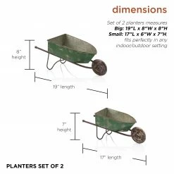 Hot Sale π€© Alpine Corporation Pack Of 2 Indoor/Outdoor Rustic Wheelbarrow Planter Decorations, Green π 15 Hot Sale π€© Alpine Corporation Pack Of 2 Indoor/Outdoor Rustic Wheelbarrow Planter Decorations, Green π -Alpine Corporation Sales Alpine Corporation Pack of 2 Indoor Outdoor Rustic Wheelbarrow Planter Decorations2C Green