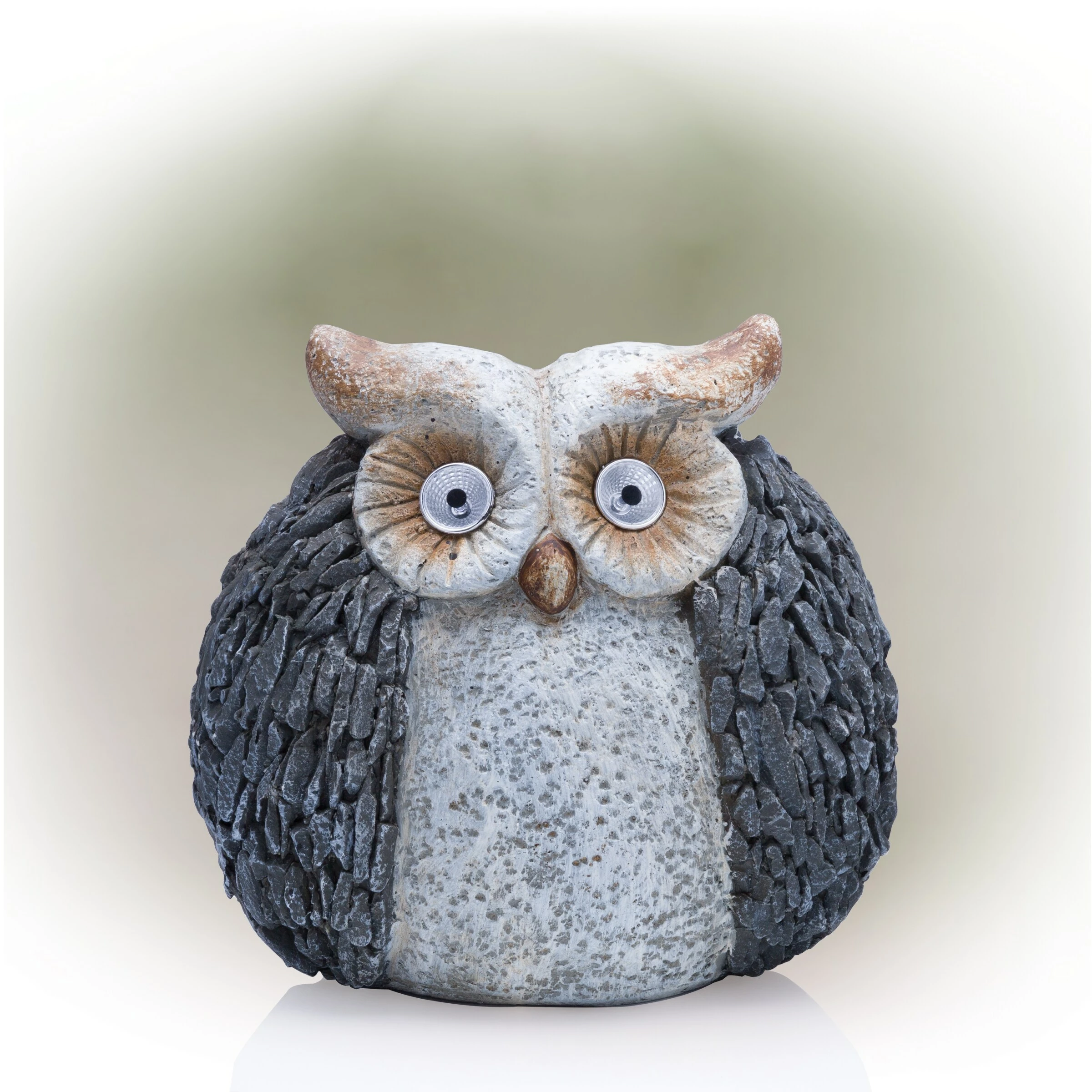 Discount π Alpine Corporation 13" Tall Outdoor Solar Powered Owl Yard Statue With LED Lights π - Image 2