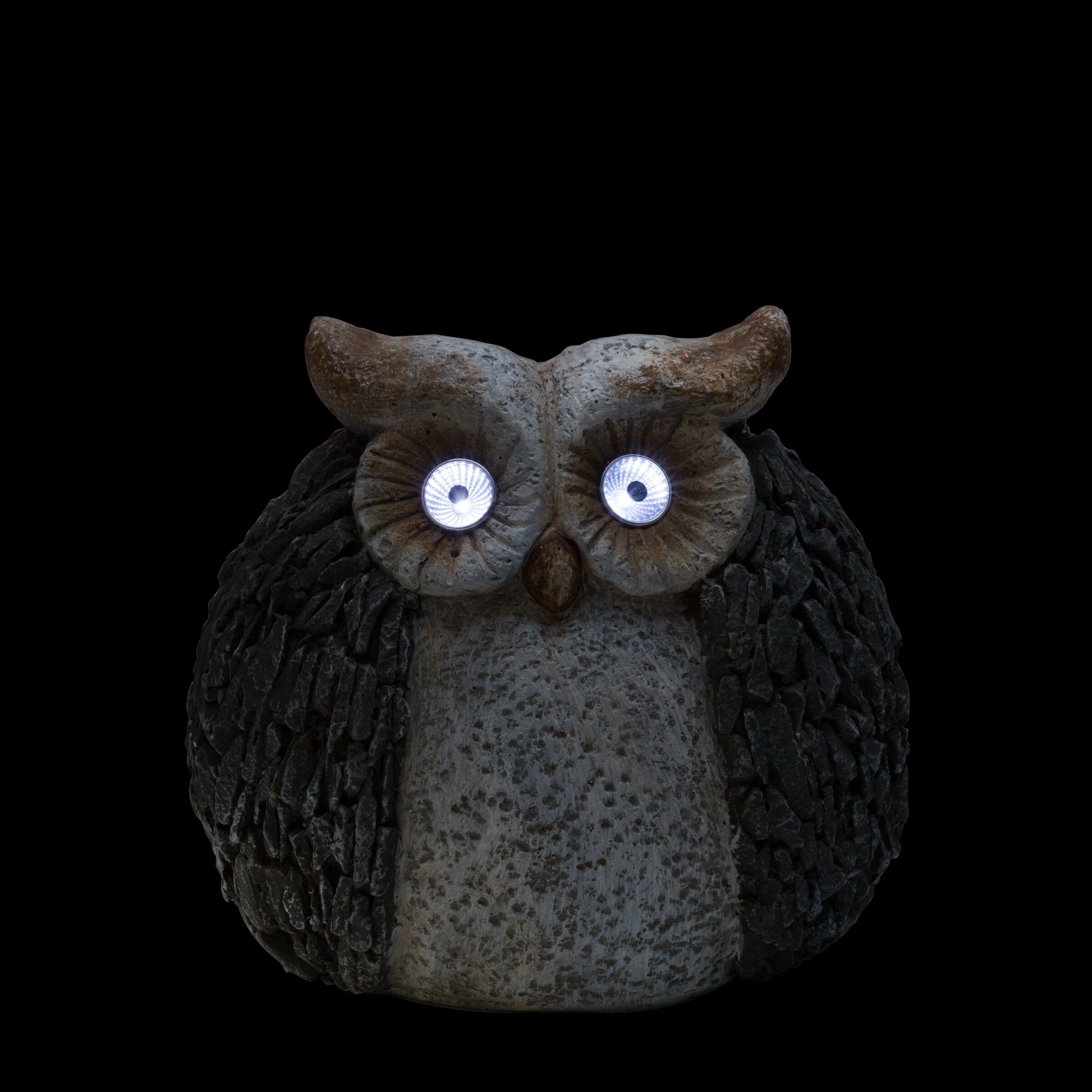 Discount π Alpine Corporation 13" Tall Outdoor Solar Powered Owl Yard Statue With LED Lights π - Image 11