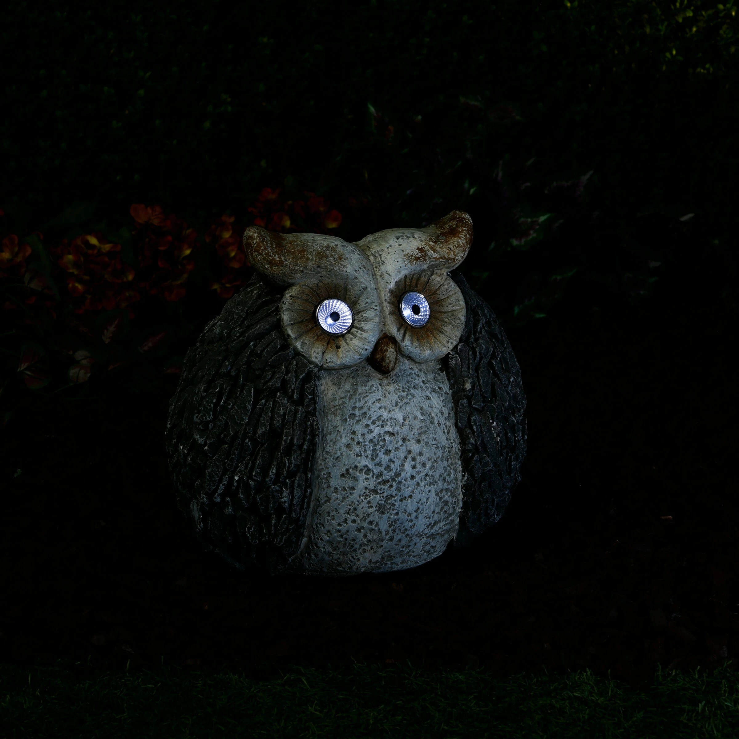 Discount π Alpine Corporation 13" Tall Outdoor Solar Powered Owl Yard Statue With LED Lights π - Image 8