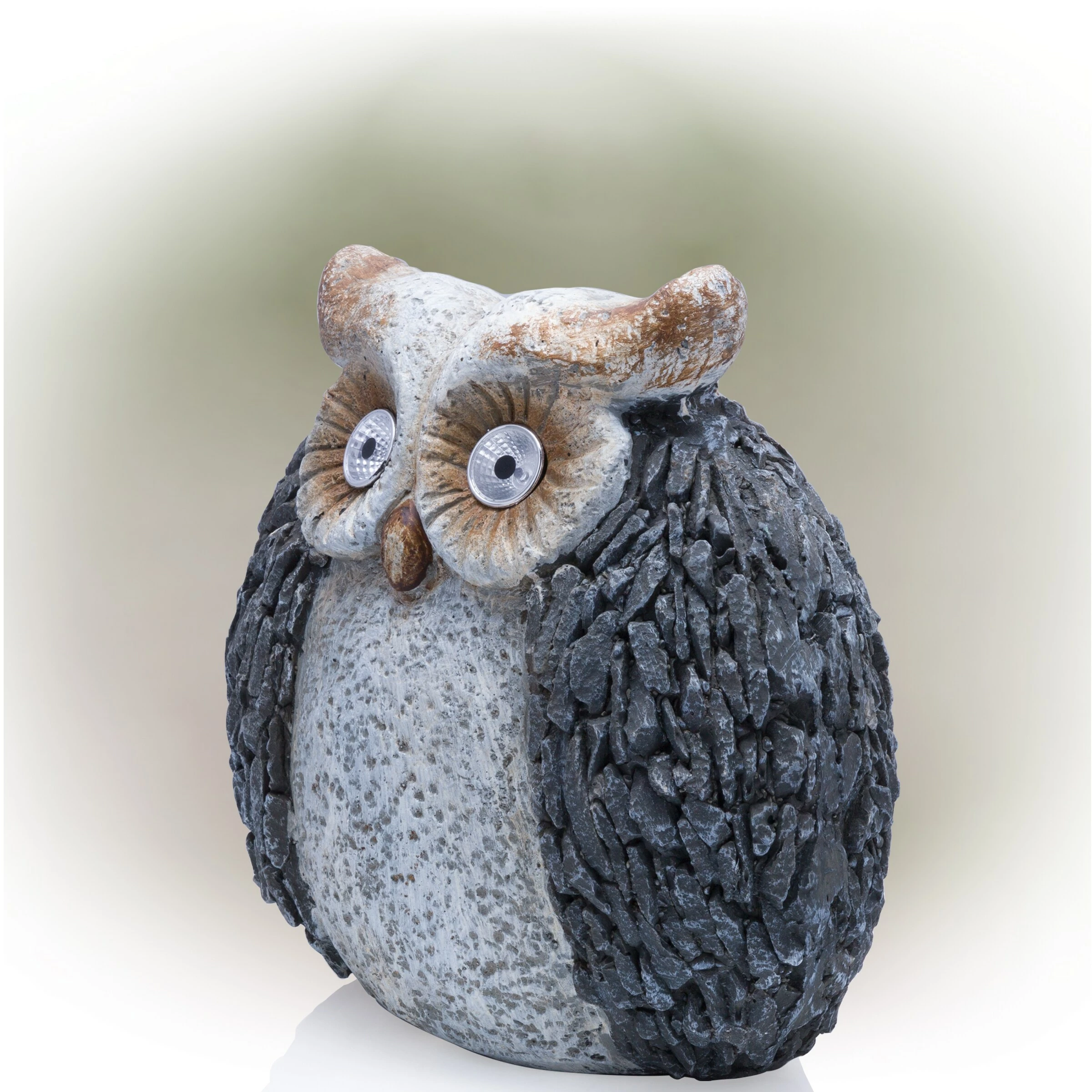 Discount π Alpine Corporation 13" Tall Outdoor Solar Powered Owl Yard Statue With LED Lights π - Image 9