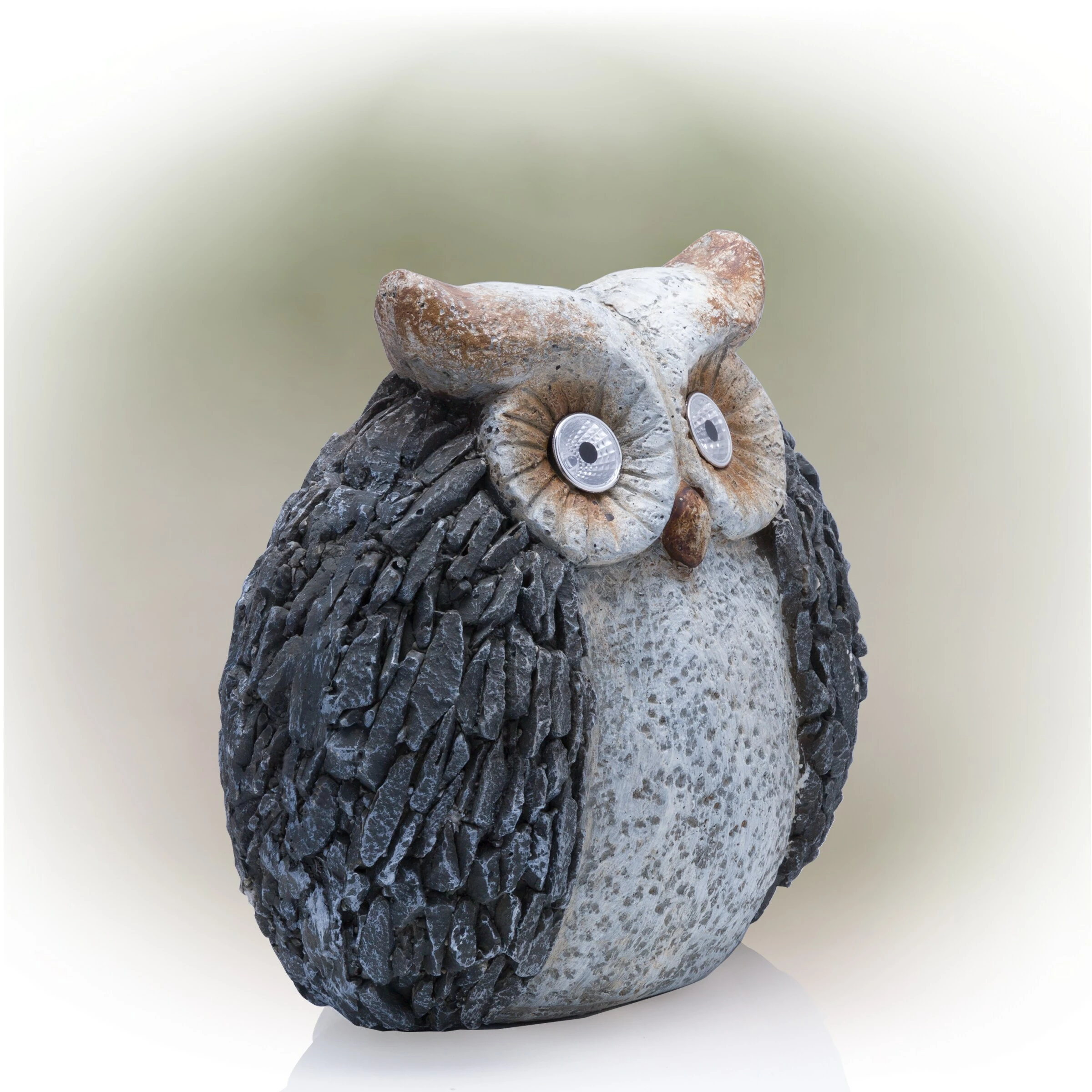 Discount π Alpine Corporation 13" Tall Outdoor Solar Powered Owl Yard Statue With LED Lights π - Image 10