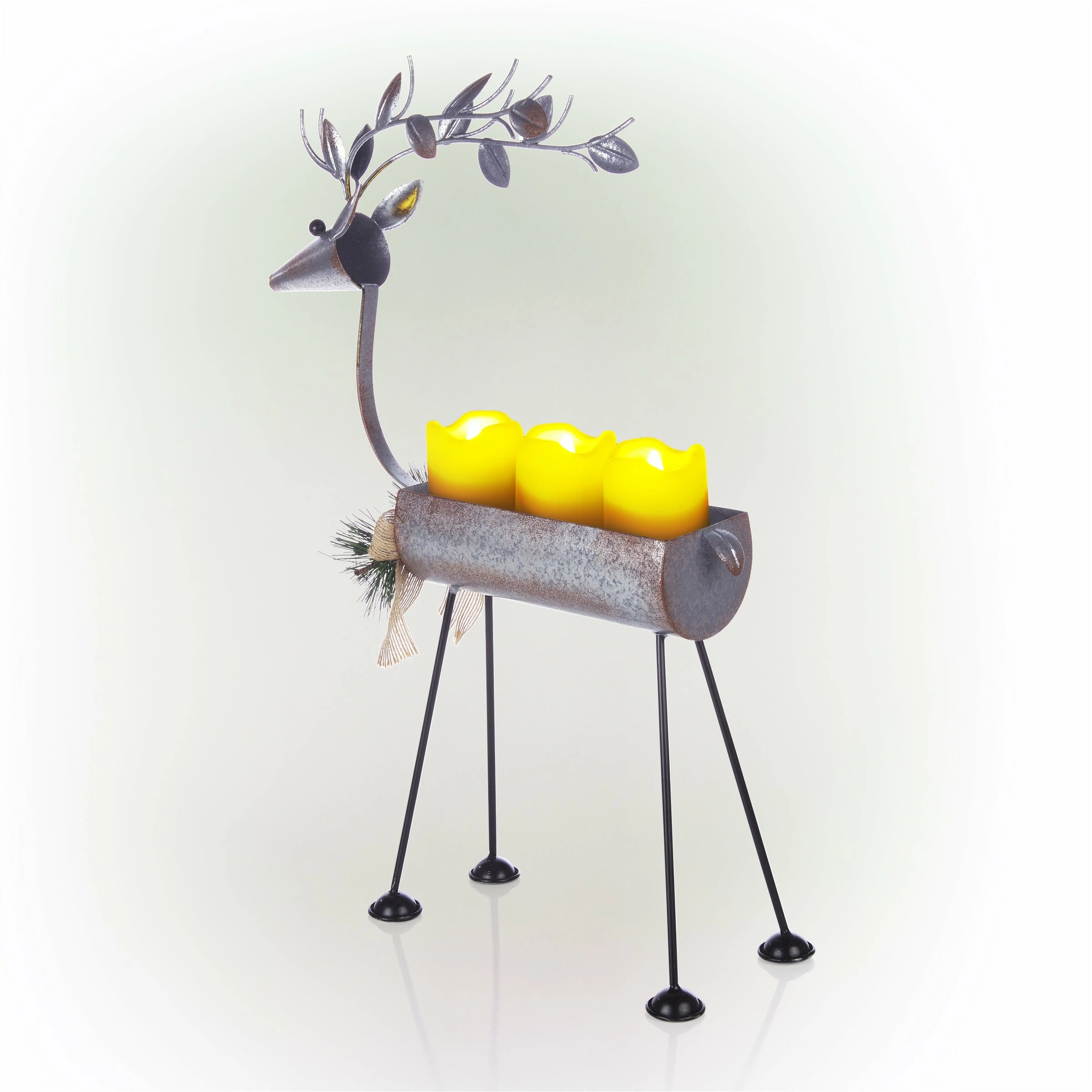 Brand new β Alpine Corporation Rustic Metal Deer Candle Decor With Warm White LED Lights β¨ - Image 10