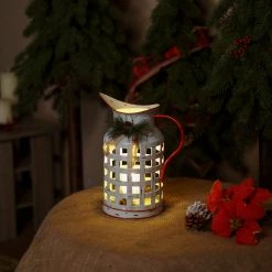 Cheapest 🎉 Alpine Corporation Rustic Metal Pitcher Candle Décor With Warm White LED Lights ⌛