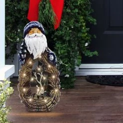 Budget π₯ Alpine Corporation 21"H Indoor/Outdoor π
Christmas Statue With Carved Wood Look And LED Lights White β¨