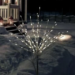 Best Pirce 𧨠Alpine Corporation 39"H Indoor/Outdoor Metallic Foil Tree Stake Holiday Decoration With Green LED Lights π₯