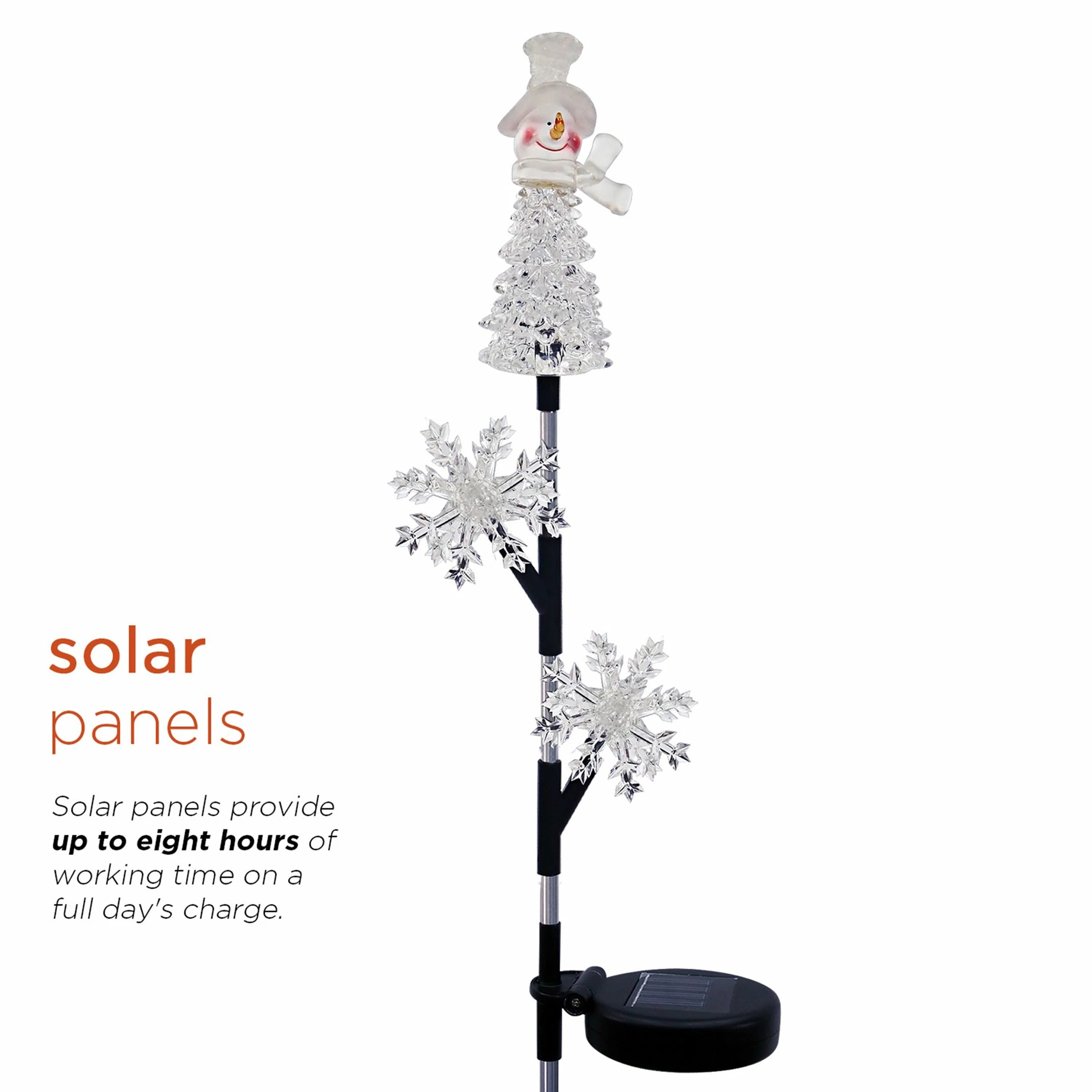 Buy π Alpine Corporation 33"H Outdoor Solar Snowman And Snowflakes Garden Stake With LED Lights β 7 Buy π Alpine Corporation 33"H Outdoor Solar Snowman And Snowflakes Garden Stake With LED Lights β - Image 5