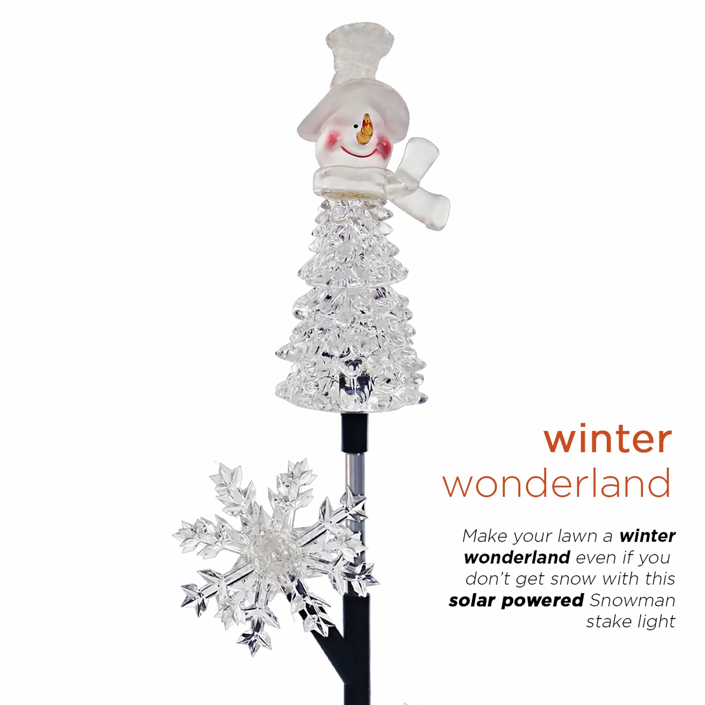 Buy π Alpine Corporation 33"H Outdoor Solar Snowman And Snowflakes Garden Stake With LED Lights β 9 Buy π Alpine Corporation 33"H Outdoor Solar Snowman And Snowflakes Garden Stake With LED Lights β - Image 7