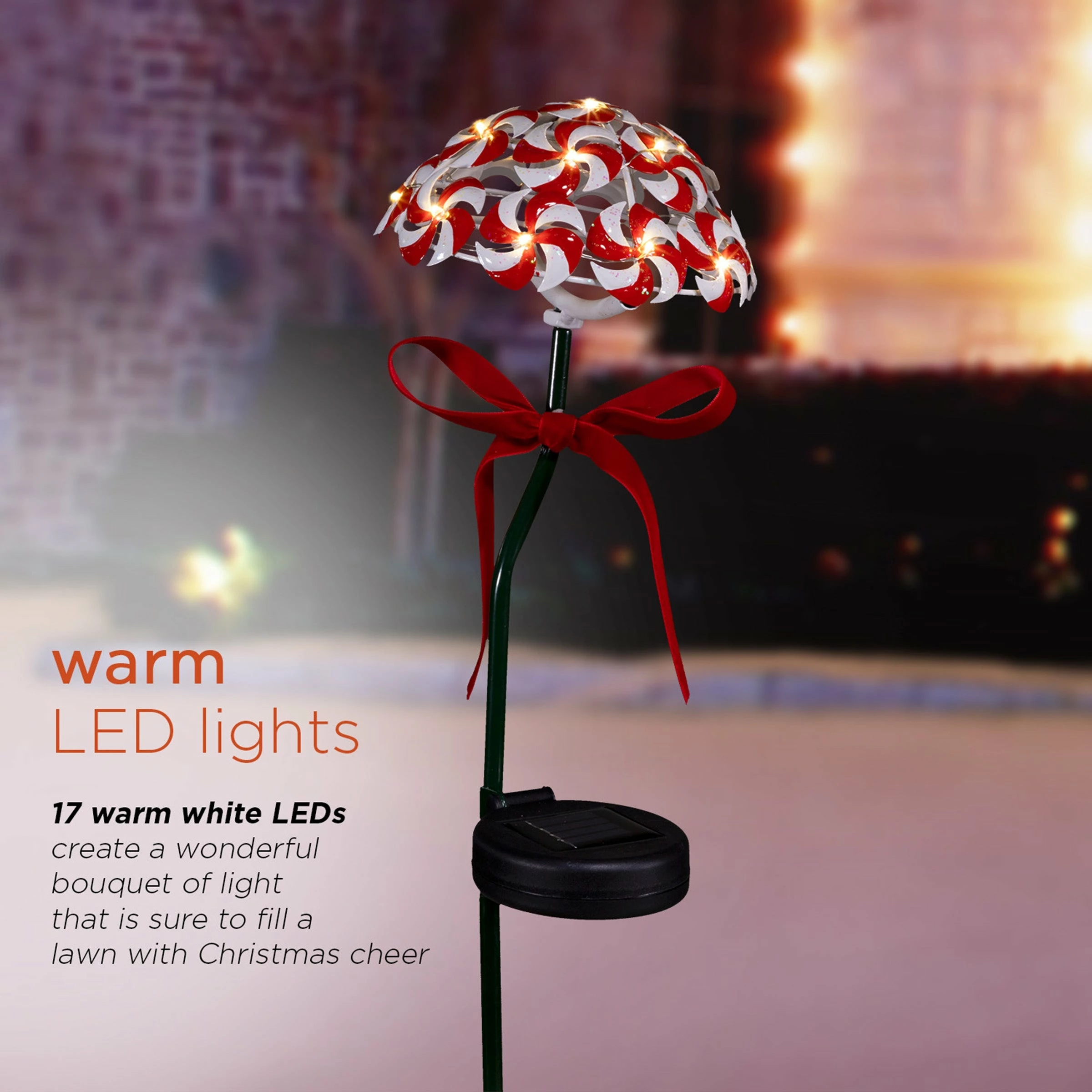 Deals π₯ Alpine Corporation 20"H Outdoor π Christmas Solar π¬ Candy Cane Lawn Stakes With LED Lights, Red/White (Set Of 2) π₯ - Image 4