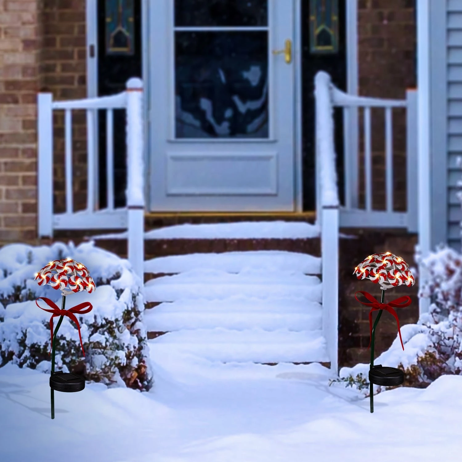 Deals π₯ Alpine Corporation 20"H Outdoor π Christmas Solar π¬ Candy Cane Lawn Stakes With LED Lights, Red/White (Set Of 2) π₯ - Image 8