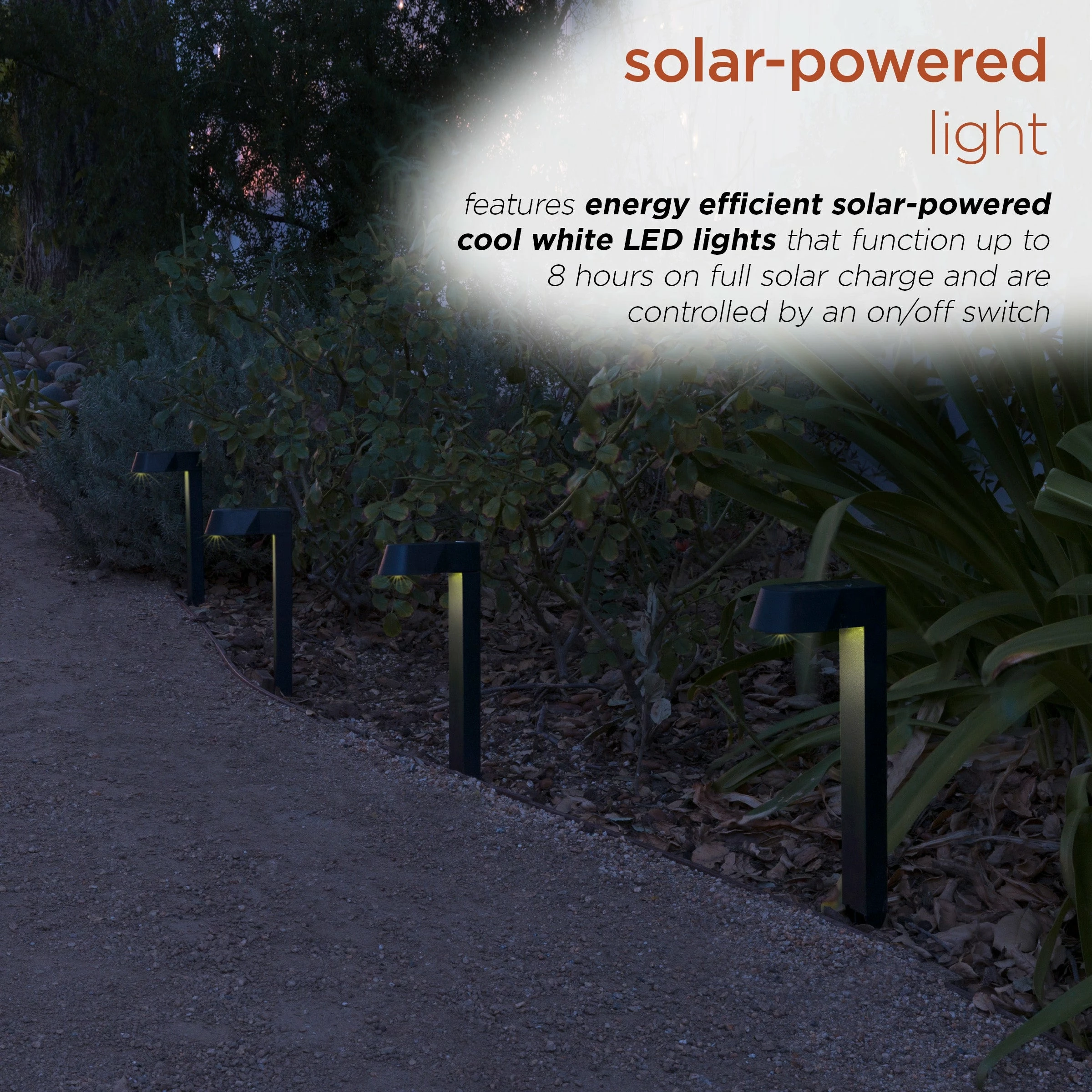 New β¨ Alpine Corporation Solar-Powered Black Abstract Pathway Lights, 4-Piece π - Image 4