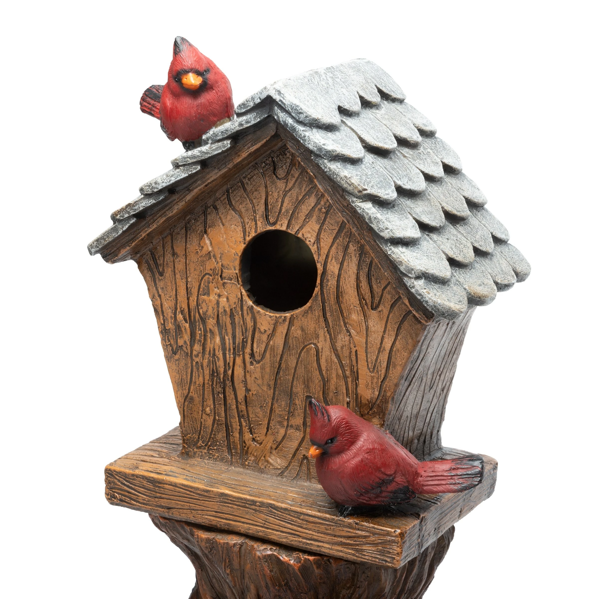 Buy 🔔 Alpine Corporation Solar-Powered Cascading Barrel Fountain And Cardinal Birdhouse , 32" High ⌛ 5 Buy 🔔 Alpine Corporation Solar-Powered Cascading Barrel Fountain And Cardinal Birdhouse , 32" High ⌛ - Image 3