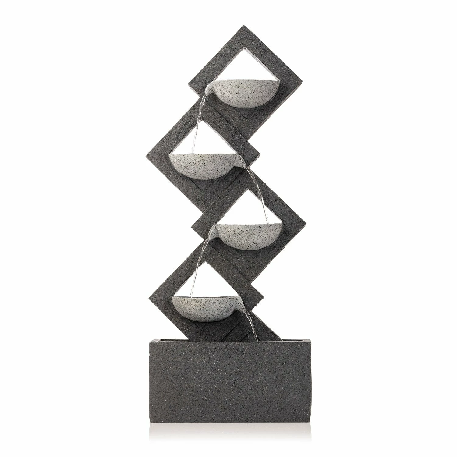 Best Sale π Alpine Corporation 39" Tall Indoor/Outdoor Soothing 4-Tier Zen Fountain With LED Lights π - Image 2