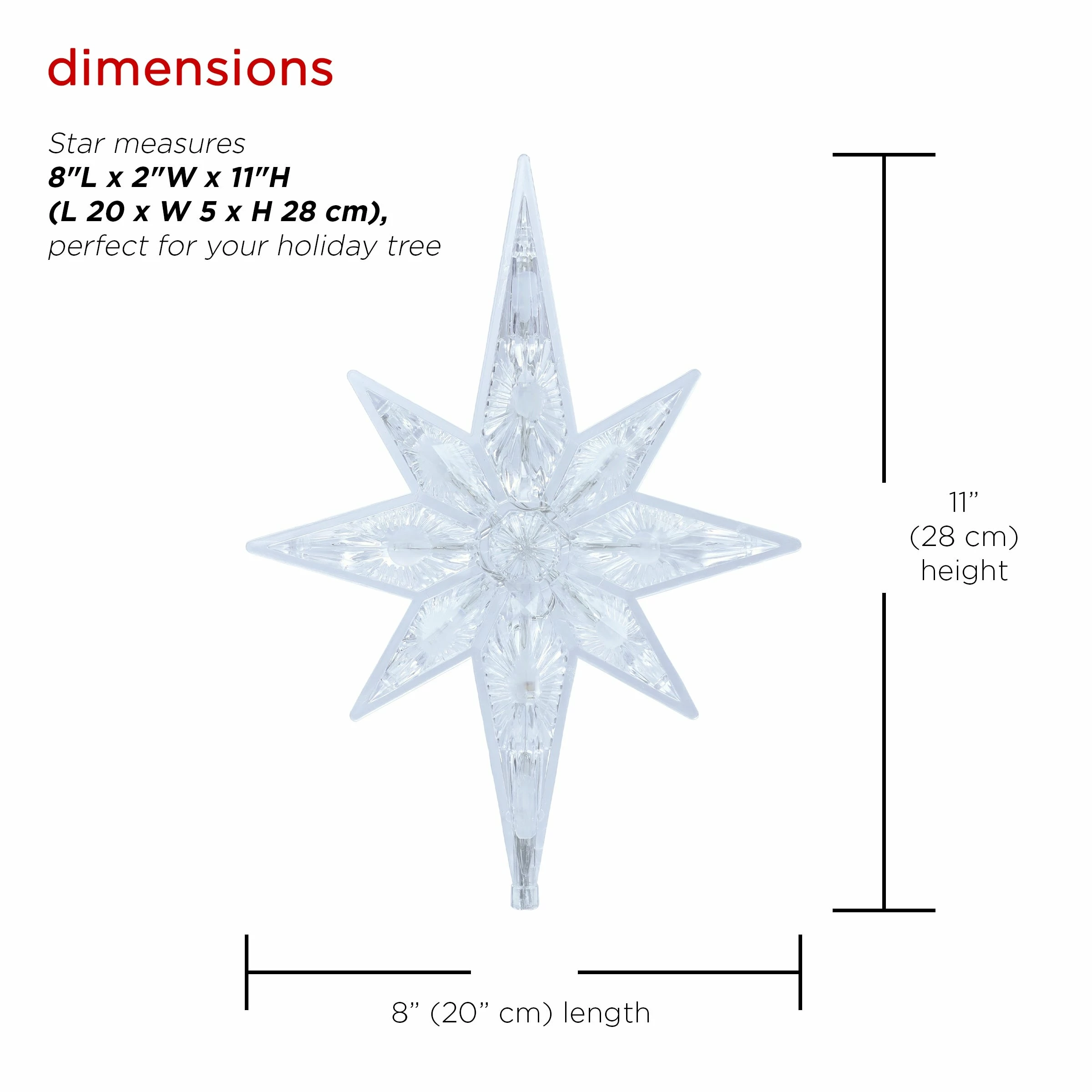 Budget π Alpine Corporation Star π
Christmas Tree Topper With Cool White LED Lights β¨ - Image 3