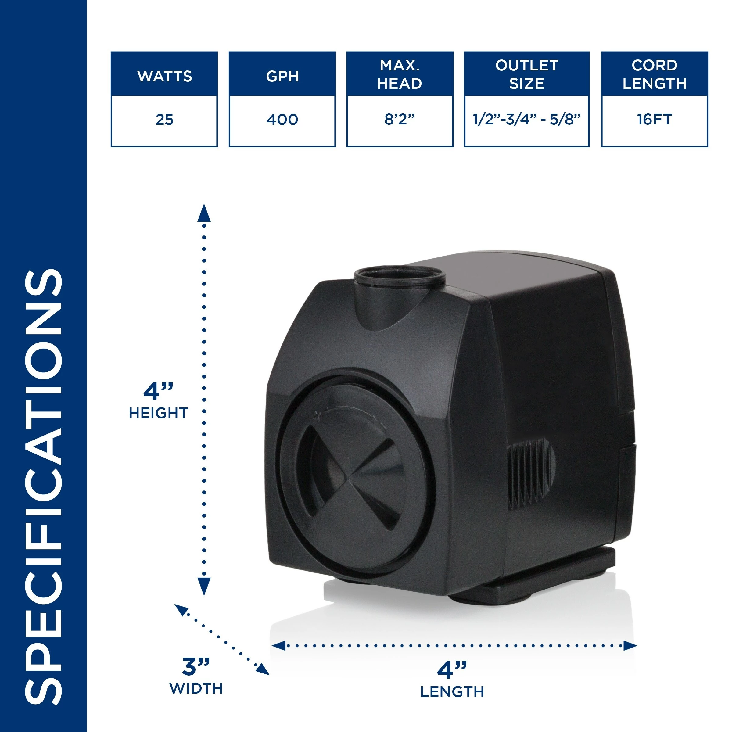 Best reviews of β€οΈ Alpine Corporation Stream Pump 900 GPH With 33' Cord For Ponds, Fountains, And Waterfalls π - Image 2