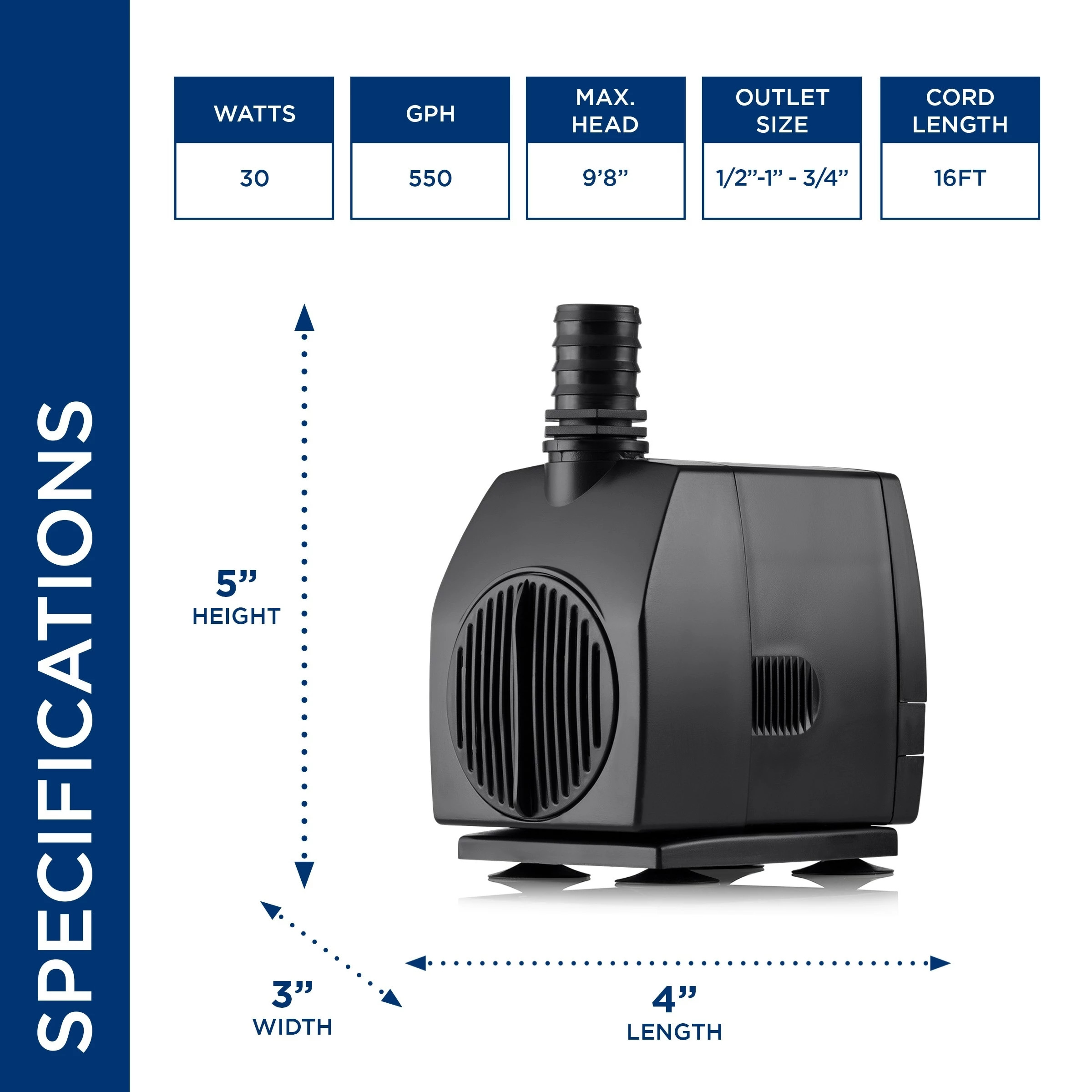 Best reviews of β€οΈ Alpine Corporation Stream Pump 900 GPH With 33' Cord For Ponds, Fountains, And Waterfalls π - Image 11