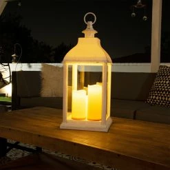 Wholesale π Alpine Corporation 22" Tall Outdoor Battery-Operated Lantern With LED Lights, White π₯