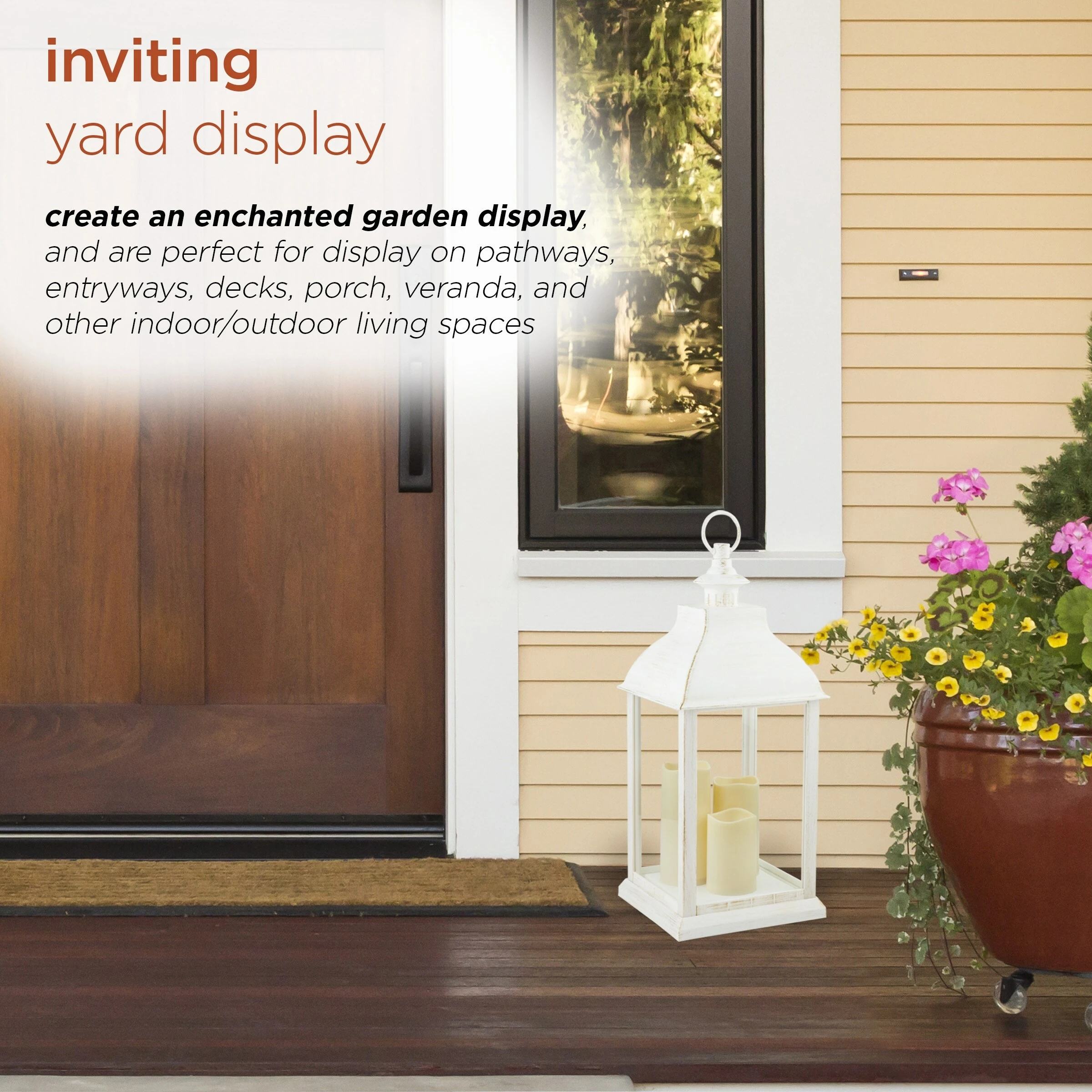 Wholesale π Alpine Corporation 22" Tall Outdoor Battery-Operated Lantern With LED Lights, White π₯ - Image 5