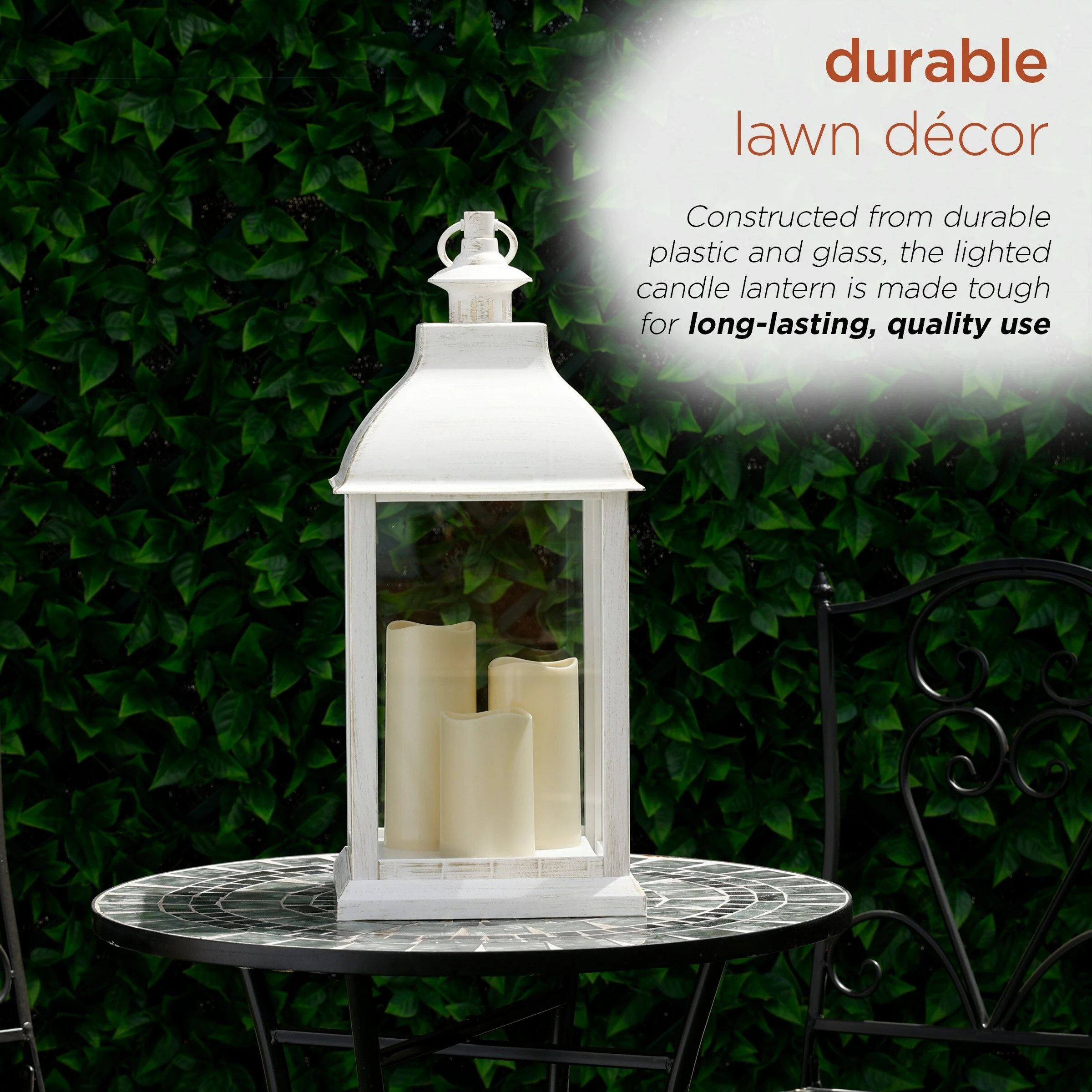 Wholesale π Alpine Corporation 22" Tall Outdoor Battery-Operated Lantern With LED Lights, White π₯ - Image 7