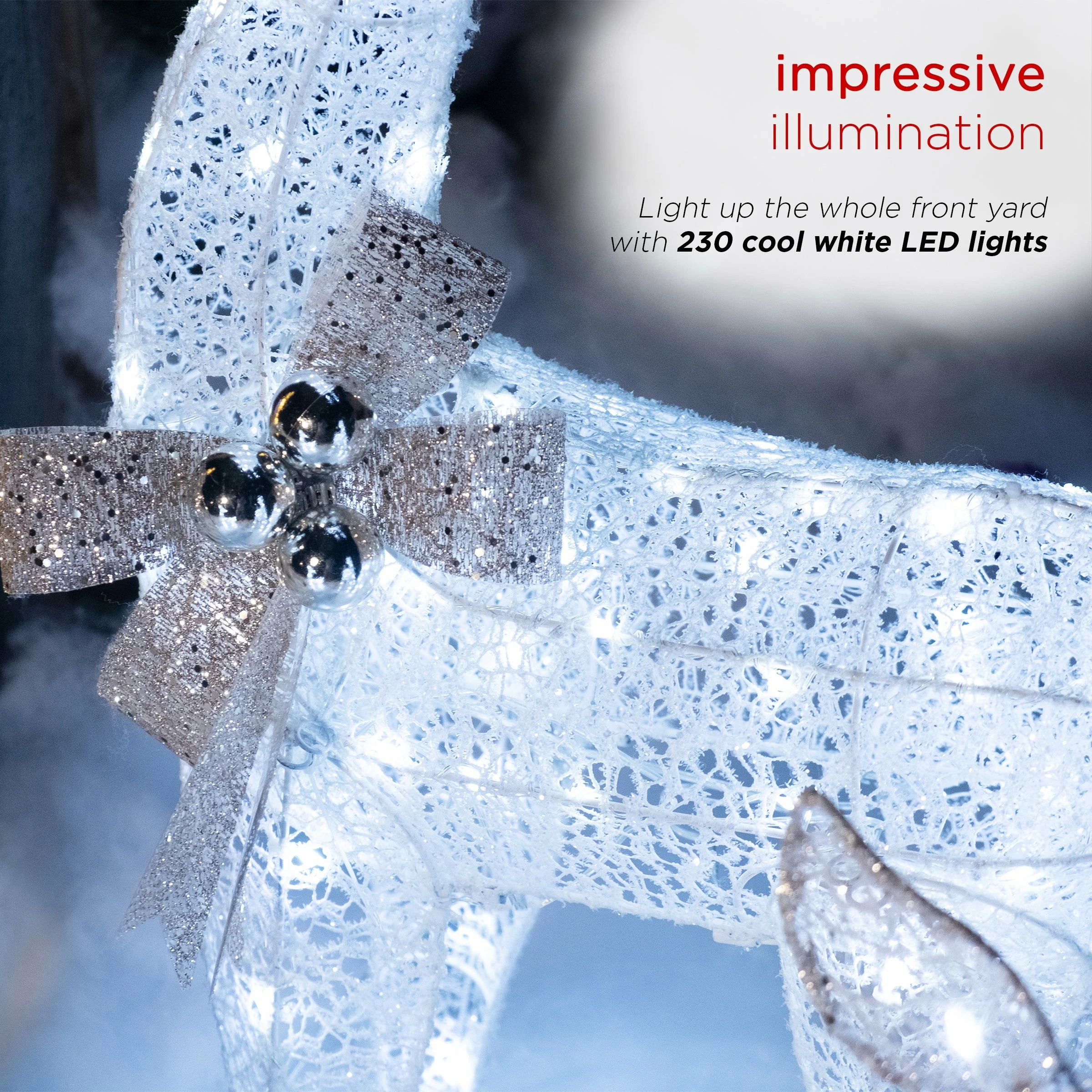 Flash Sale π Alpine Corporation White Mesh Holiday Decor Reindeer Family With LED Lights π - Image 5