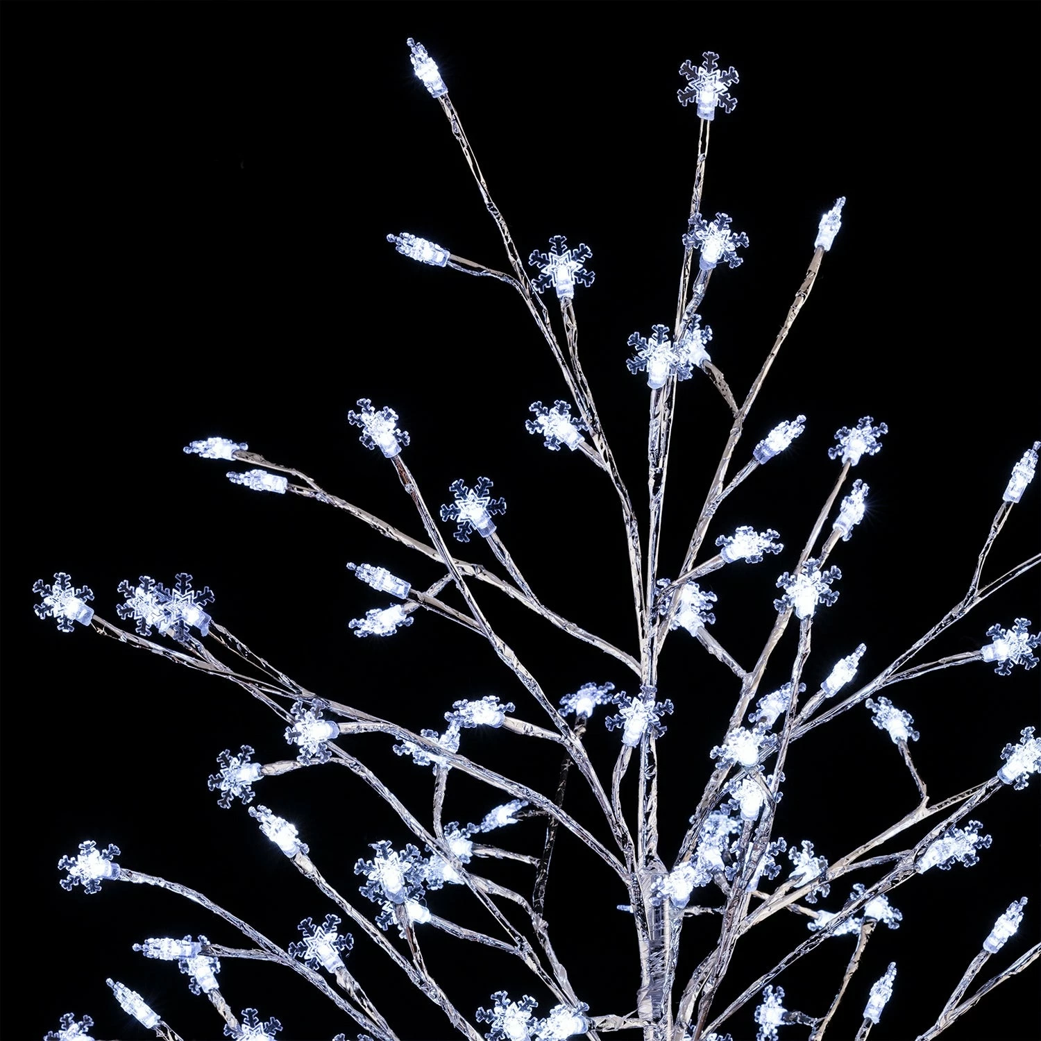 Buy π Alpine Corporation 58"H Indoor/Outdoor Frosty π Christmas Snowflake Tree With LED Lights - White π - Image 9