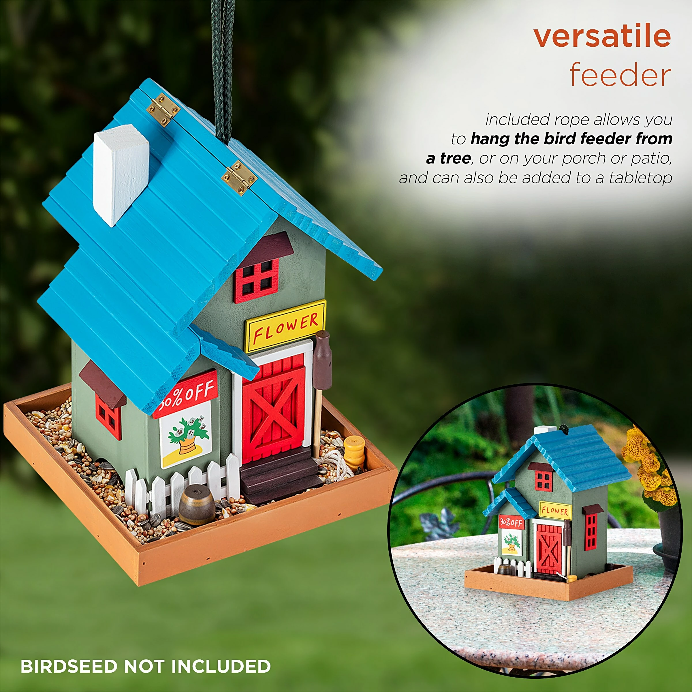 Coupon π Alpine Corporation 9" Tall Outdoor Hanging Colorful Bird Feeder, Flower Shop π 8 Coupon π Alpine Corporation 9" Tall Outdoor Hanging Colorful Bird Feeder, Flower Shop π - Image 6