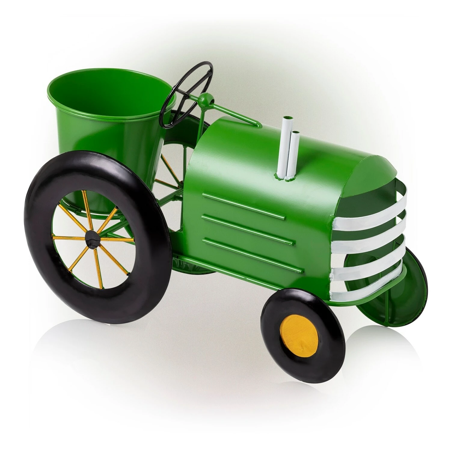 Best Pirce 🔔 Alpine Corporation 11" Tall Indoor/Outdoor Vintage Style Metal Tractor Planter, Lime Green - 8' X 10' 👍 4 Best Pirce 🔔 Alpine Corporation 11" Tall Indoor/Outdoor Vintage Style Metal Tractor Planter, Lime Green - 8' X 10' 👍 - Image 2