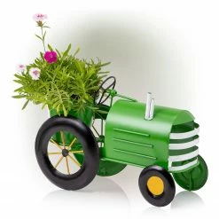 Best Pirce 🔔 Alpine Corporation 11" Tall Indoor/Outdoor Vintage Style Metal Tractor Planter, Lime Green - 8' X 10' 👍 21 Best Pirce 🔔 Alpine Corporation 11" Tall Indoor/Outdoor Vintage Style Metal Tractor Planter, Lime Green - 8' X 10' 👍 -Alpine Corporation Sales Alpine Lime Green Metal Tractor Planter 3
