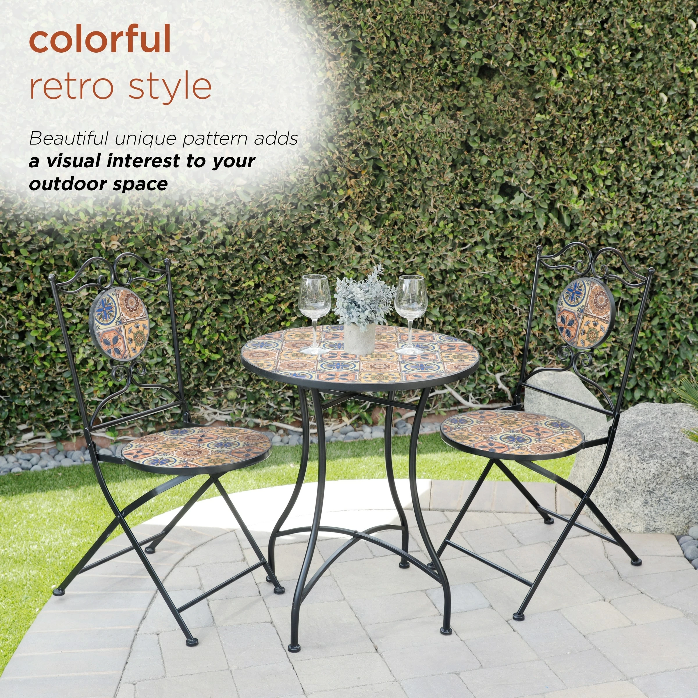 Best reviews of ๐ Alpine Corporation Indoor/Outdoor Mediterranean Tile Design Set Table And Chairs Patio Seating ๐ 7 Best reviews of ๐ Alpine Corporation Indoor/Outdoor Mediterranean Tile Design Set Table And Chairs Patio Seating ๐ - Image 5