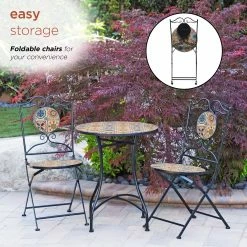 Best reviews of ๐ Alpine Corporation Indoor/Outdoor Mediterranean Tile Design Set Table And Chairs Patio Seating ๐ 18 Best reviews of ๐ Alpine Corporation Indoor/Outdoor Mediterranean Tile Design Set Table And Chairs Patio Seating ๐ -Alpine Corporation Sales Alpine Mediterranean Tile Patio Bistro Set with Table and Chairs 3
