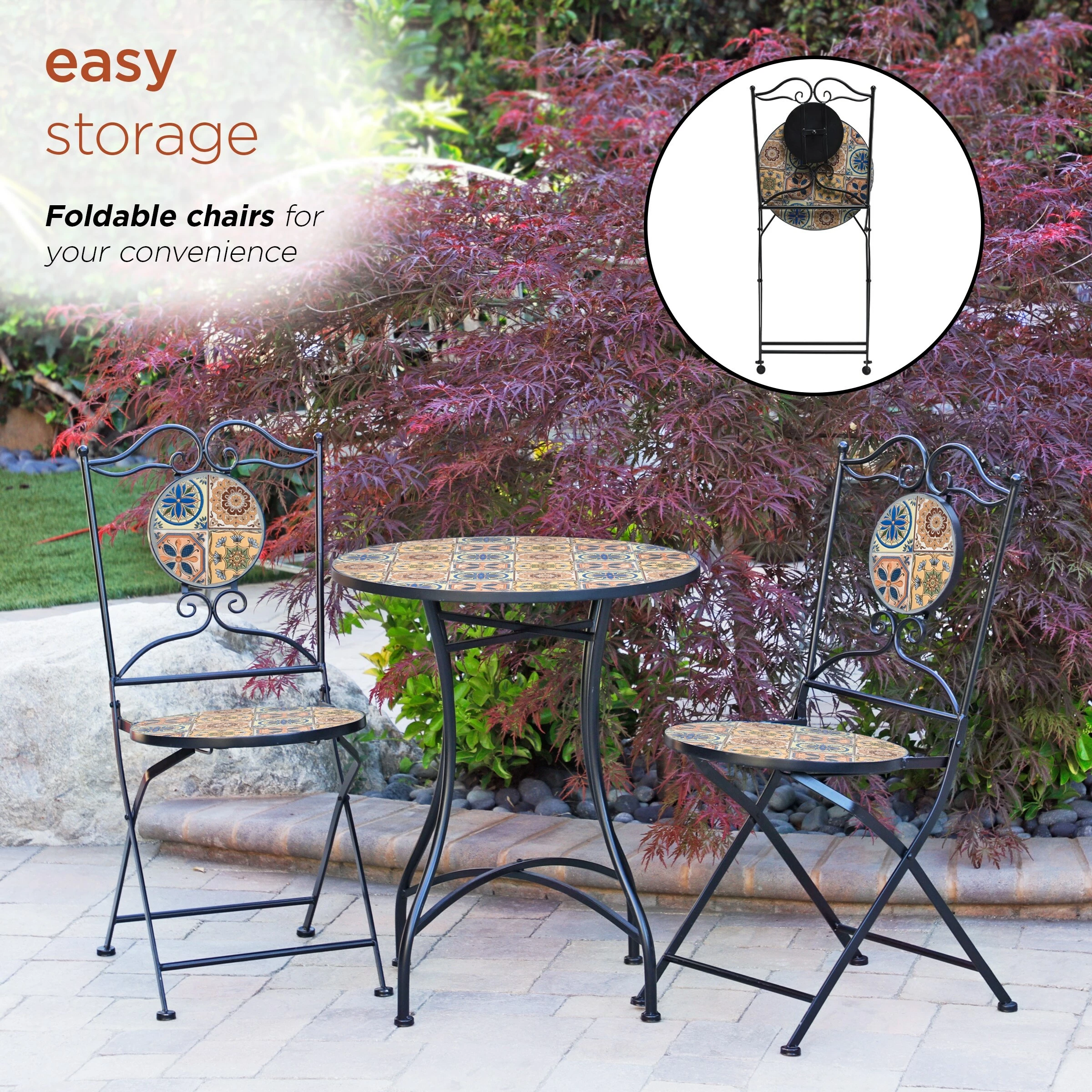 Best reviews of ๐ Alpine Corporation Indoor/Outdoor Mediterranean Tile Design Set Table And Chairs Patio Seating ๐ 8 Best reviews of ๐ Alpine Corporation Indoor/Outdoor Mediterranean Tile Design Set Table And Chairs Patio Seating ๐ - Image 6