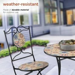 Best reviews of ๐ Alpine Corporation Indoor/Outdoor Mediterranean Tile Design Set Table And Chairs Patio Seating ๐ 19 Best reviews of ๐ Alpine Corporation Indoor/Outdoor Mediterranean Tile Design Set Table And Chairs Patio Seating ๐ -Alpine Corporation Sales Alpine Mediterranean Tile Patio Bistro Set with Table and Chairs 4