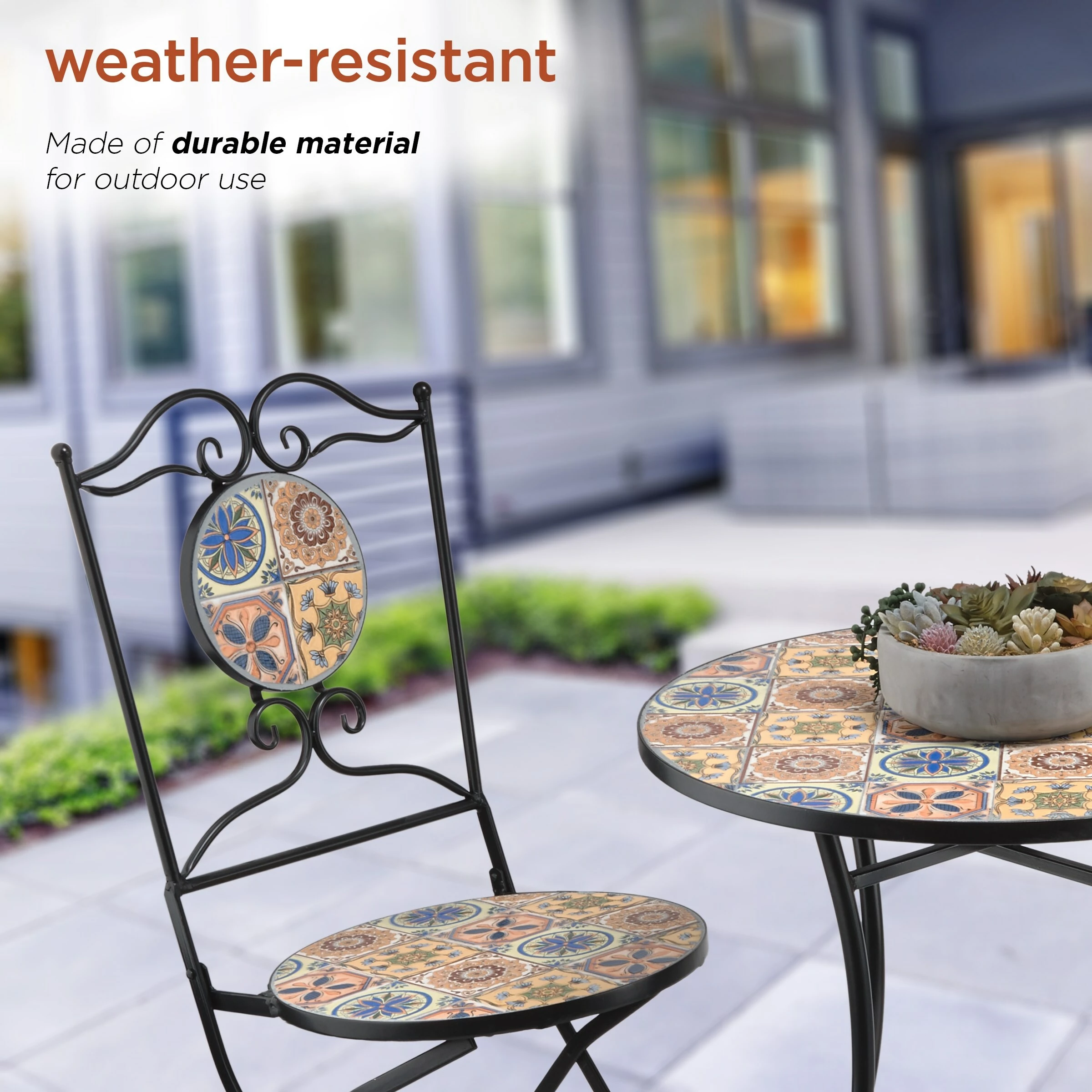 Best reviews of ๐ Alpine Corporation Indoor/Outdoor Mediterranean Tile Design Set Table And Chairs Patio Seating ๐ 9 Best reviews of ๐ Alpine Corporation Indoor/Outdoor Mediterranean Tile Design Set Table And Chairs Patio Seating ๐ - Image 7