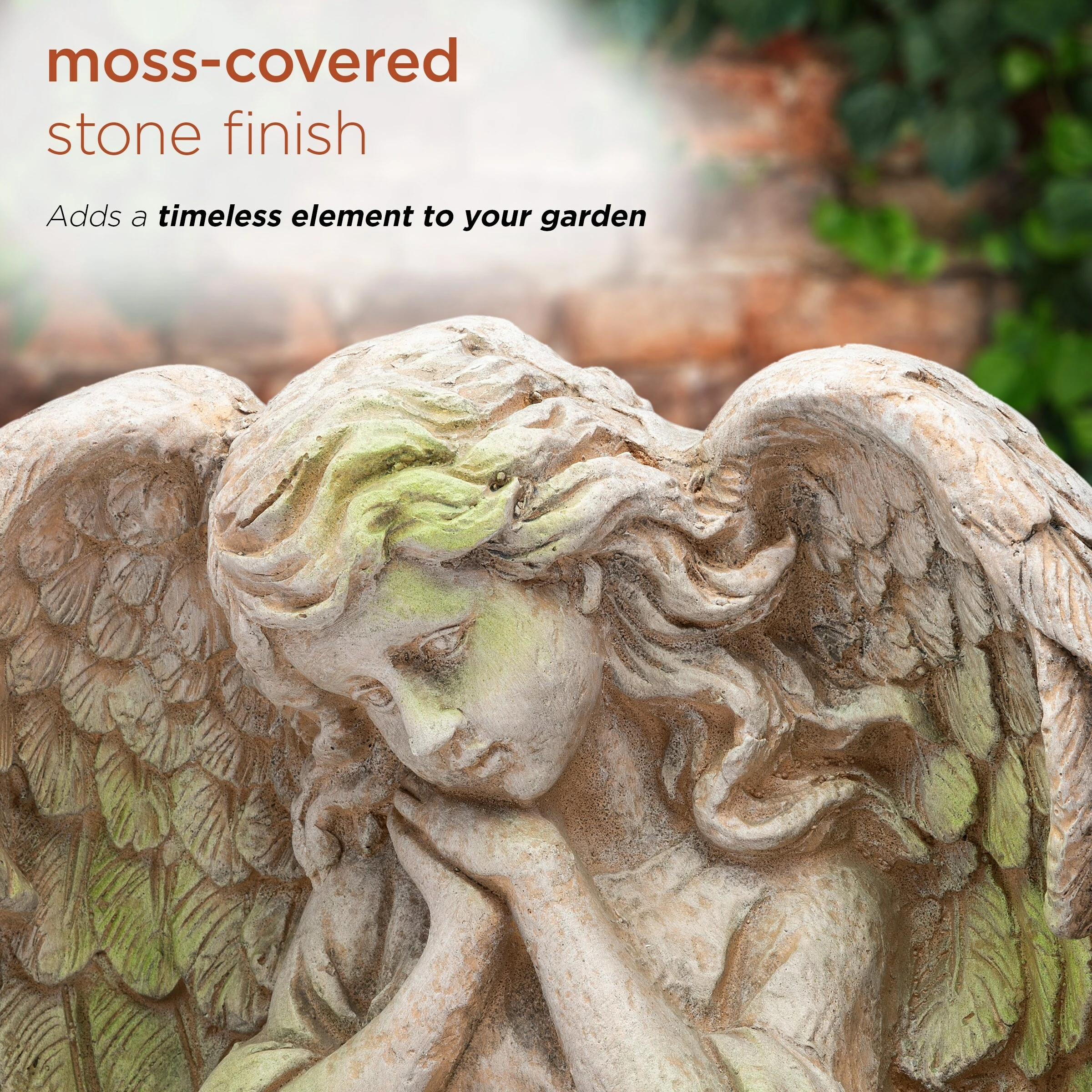 Best Sale β Alpine Corporation 19" Tall Old World Guardian Angel Outdoor Garden Statue π₯° - Image 6