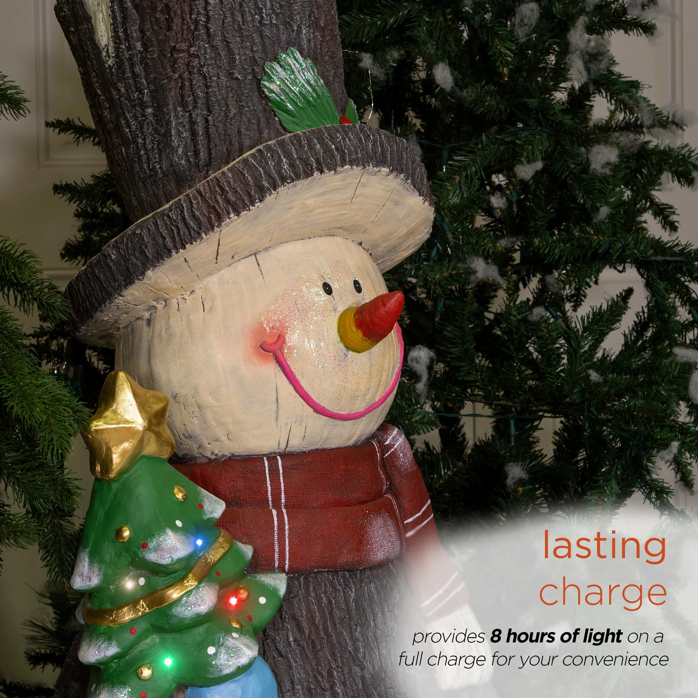 Brand new ๐ฏ Alpine Corporation 48"H Outdoor Solar Snowman Statue Holiday Decoration With Color Changing LED Lights - Black โจ 8 Brand new ๐ฏ Alpine Corporation 48"H Outdoor Solar Snowman Statue Holiday Decoration With Color Changing LED Lights - Black โจ - Image 6