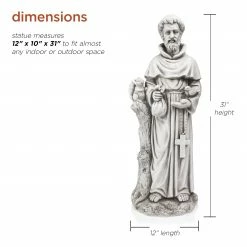 Discount βοΈ Alpine Corporation 31" Tall Indoor/Outdoor Saint Francis Standing Statue Yard Art Decoration π 17 Discount βοΈ Alpine Corporation 31" Tall Indoor/Outdoor Saint Francis Standing Statue Yard Art Decoration π -Alpine Corporation Sales Alpine St. Francis Stone Garden Statue2C Gray2C 31 Inch Tall 2