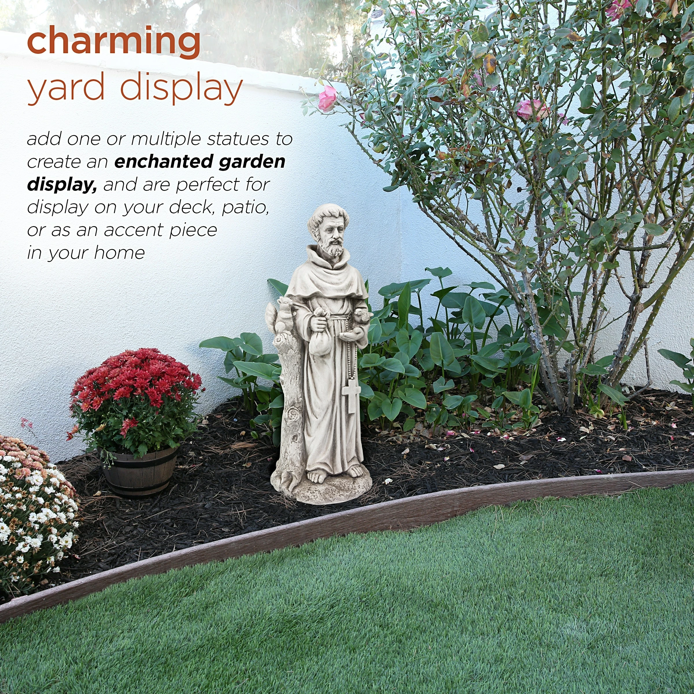 Discount βοΈ Alpine Corporation 31" Tall Indoor/Outdoor Saint Francis Standing Statue Yard Art Decoration π 6 Discount βοΈ Alpine Corporation 31" Tall Indoor/Outdoor Saint Francis Standing Statue Yard Art Decoration π - Image 4