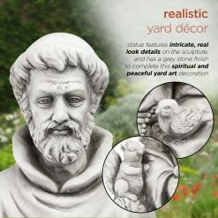 Discount βοΈ Alpine Corporation 31" Tall Indoor/Outdoor Saint Francis Standing Statue Yard Art Decoration π 20 Discount βοΈ Alpine Corporation 31" Tall Indoor/Outdoor Saint Francis Standing Statue Yard Art Decoration π -Alpine Corporation Sales Alpine St. Francis Stone Garden Statue2C Gray2C 31 Inch Tall 5