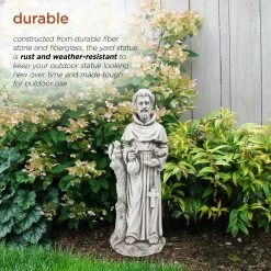 Discount βοΈ Alpine Corporation 31" Tall Indoor/Outdoor Saint Francis Standing Statue Yard Art Decoration π 21 Discount βοΈ Alpine Corporation 31" Tall Indoor/Outdoor Saint Francis Standing Statue Yard Art Decoration π -Alpine Corporation Sales Alpine St. Francis Stone Garden Statue2C Gray2C 31 Inch Tall 6