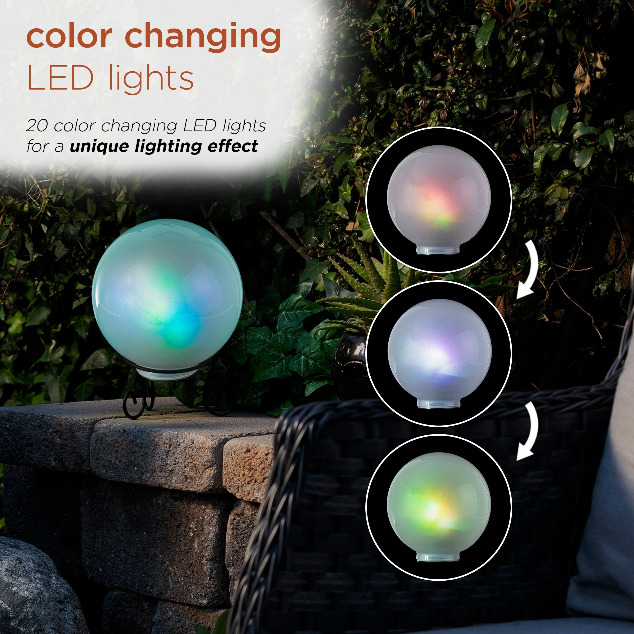 Cheap ⌛ Alpine Corporation 8" Diameter Indoor/Outdoor Glass Gazing Globe Yard Decoration With Color Changing LED Lights 🥰 9 Cheap ⌛ Alpine Corporation 8" Diameter Indoor/Outdoor Glass Gazing Globe Yard Decoration With Color Changing LED Lights 🥰 - Image 7