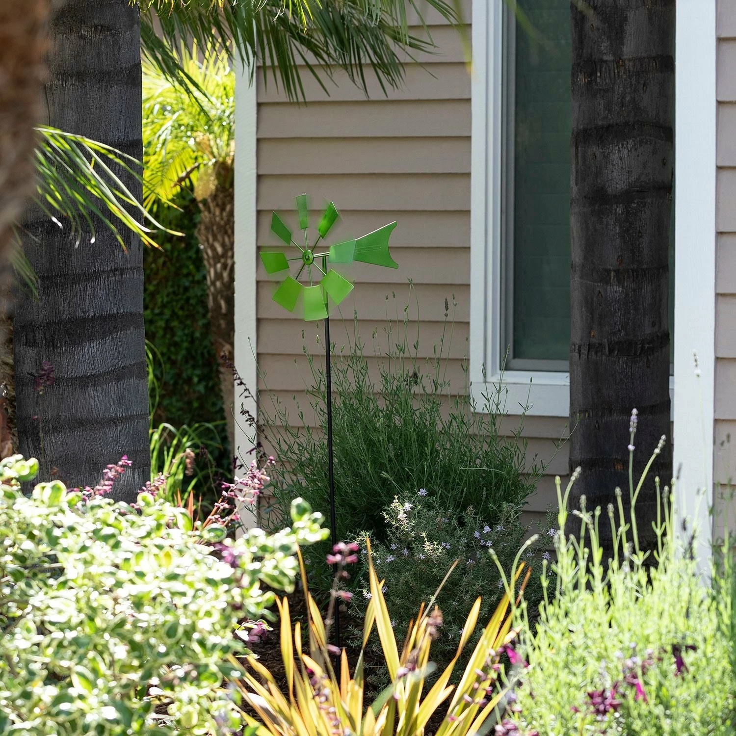 Budget π₯ Alpine Corporation 52" Tall Outdoor Metal Windmill Spinner Stake Yard Decoration, Green β€οΈ