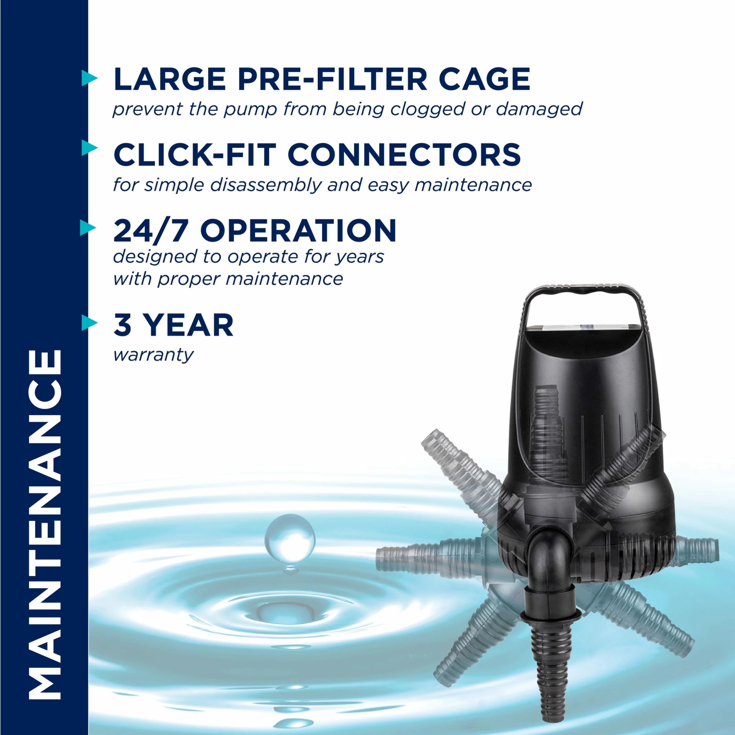 Buy โ Alpine Corporation Hurricane Pump 1500GPH / 33 Ft. Cord ๐ - Image 6